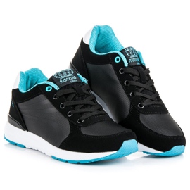 Ax Boxing Sneakers nere allacciate nero blu 1