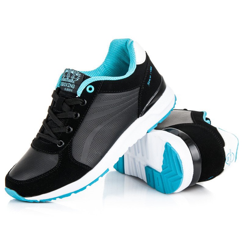 Ax Boxing Sneakers nere allacciate nero blu 2