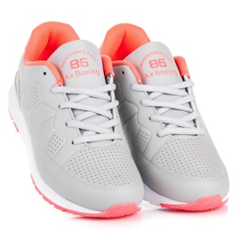 Ax Boxing Scarpe sportive grigie da donna arancia grigio rosa 1