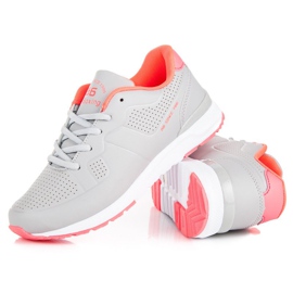 Ax Boxing Scarpe sportive grigie da donna arancia grigio rosa 2
