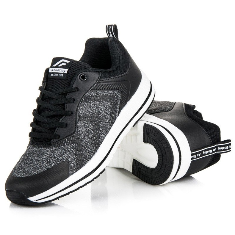 Ax Boxing Scarpe sportive legate nero grigio 2