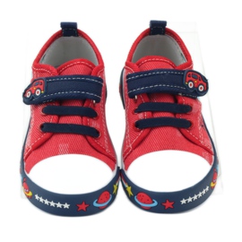 American Club Sneaker americane con soletta in pelle blu navy rosso 4