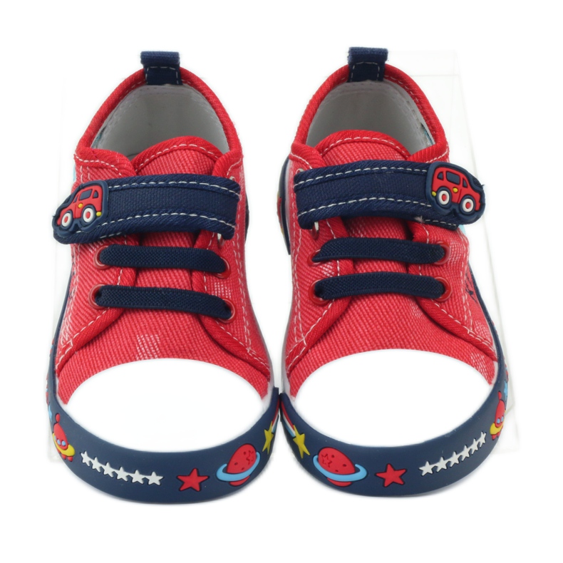 American Club Sneaker americane con soletta in pelle blu navy rosso 4