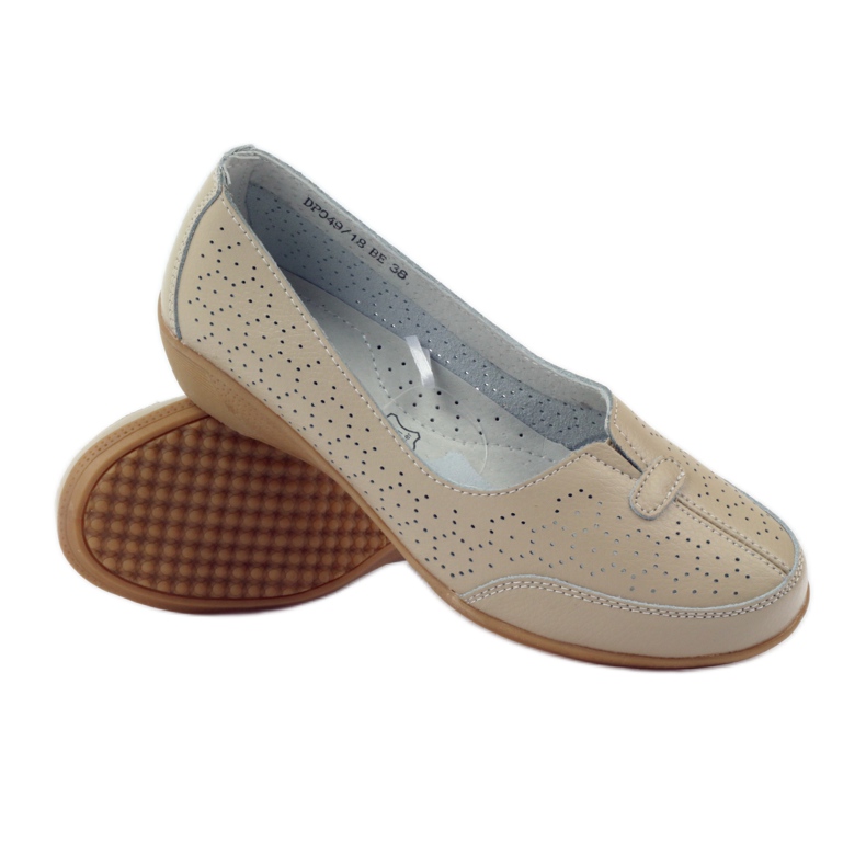 Scarpe da donna traforate Vinceza beige 3