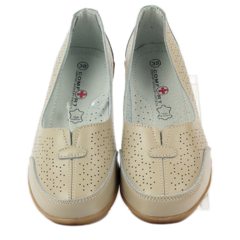 Scarpe da donna traforate Vinceza beige 4