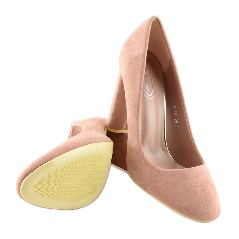 Décolleté con tacco rosa B-18 rosa 1