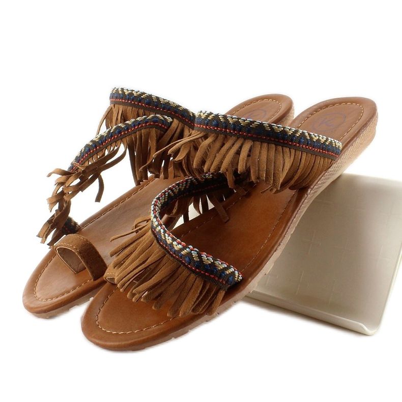 Infradito stile indiano k1626302 Camel marrone 2