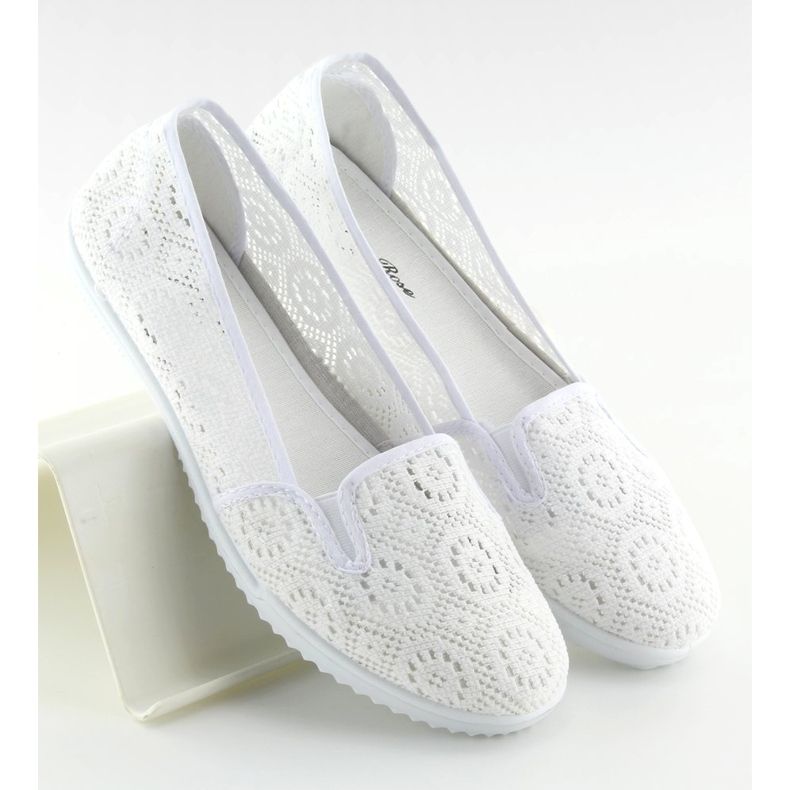 Slipons in pizzo bianco MN70 bianco 1