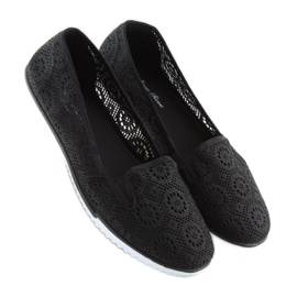 Slipony in pizzo nero MN70 nero 1