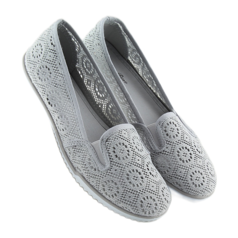 Slipony pizzo grigio MN70 grigio 1