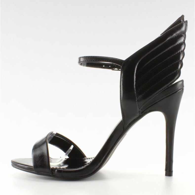 Sandali su spilla con ali LT65 Nero 2