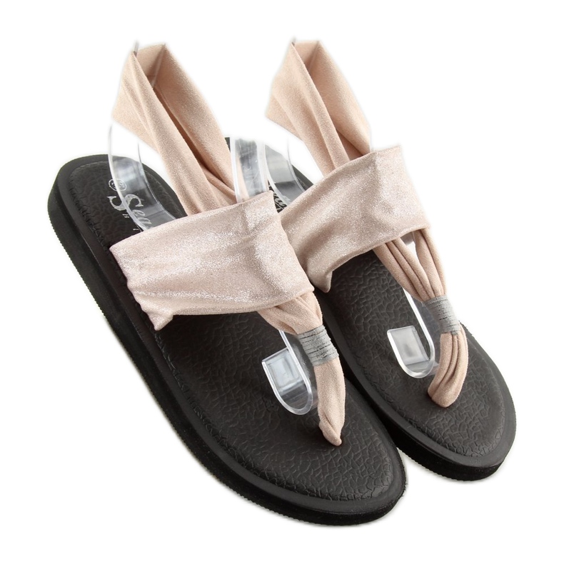 Sandali, sandali rosa in cotone DD82P Pink 1