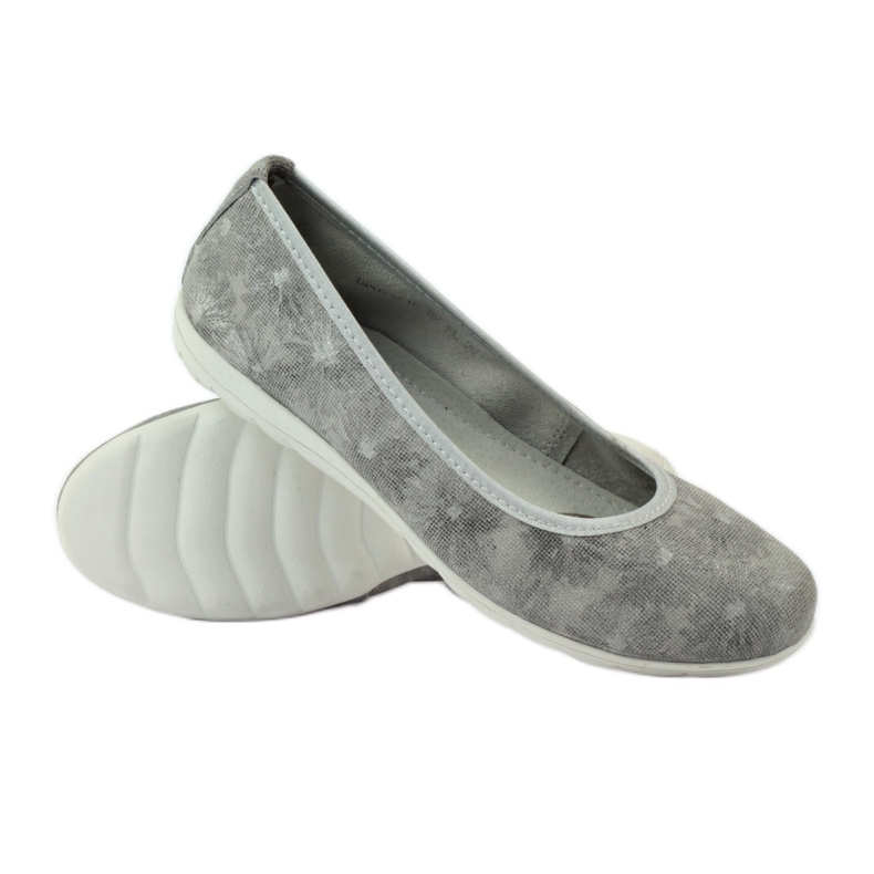 Ballerine da donna in pelle Filippo 023 grigio 3
