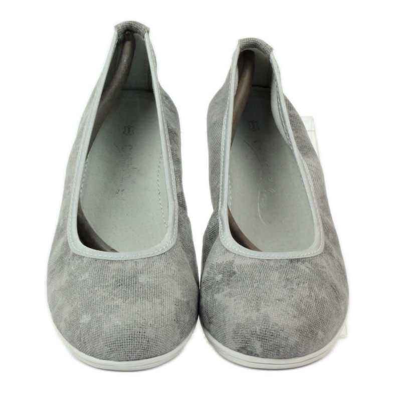 Ballerine da donna in pelle Filippo 023 grigio 4