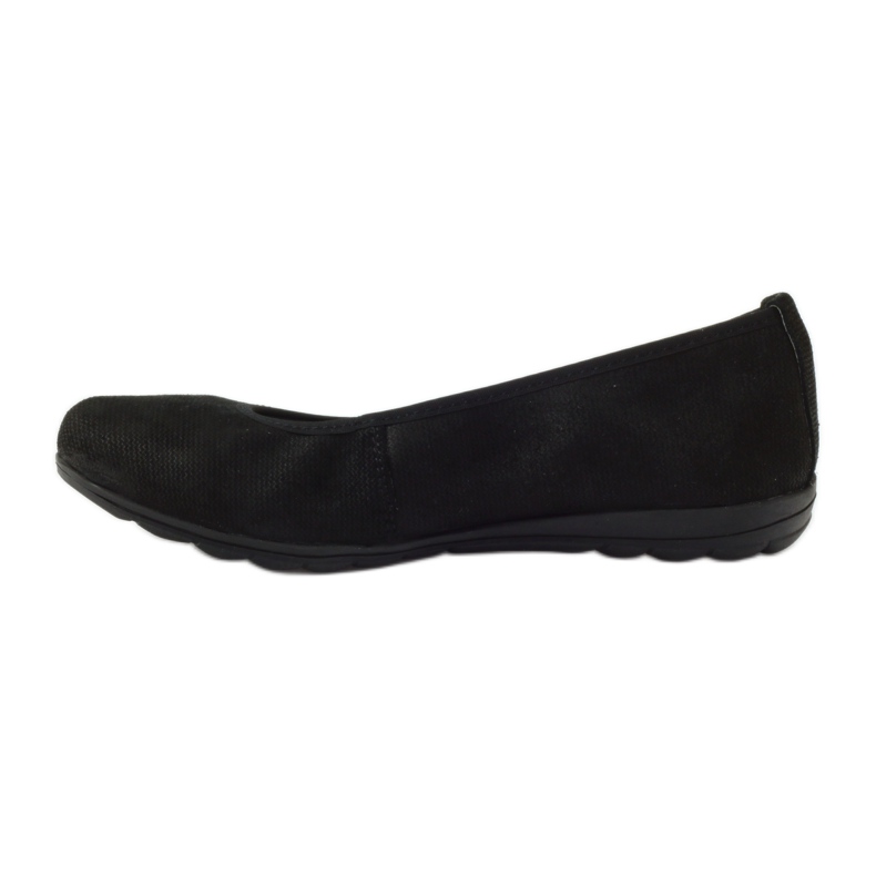 Ballerine da donna in pelle Filippo 024 nero 2
