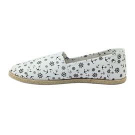 McKey Espadrillas ballerine con fantasia bianca nero 2