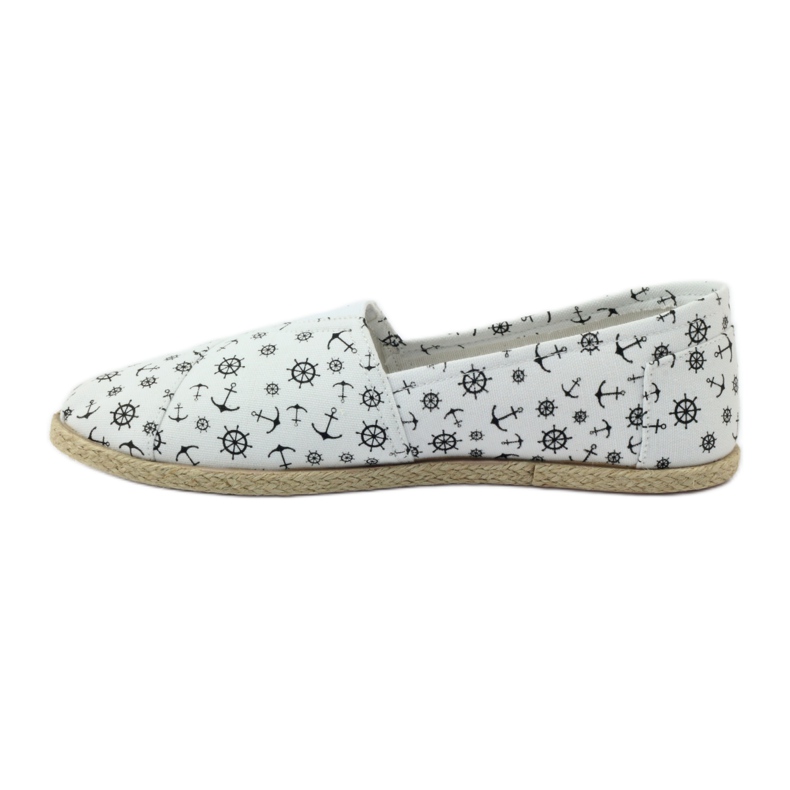 McKey Espadrillas ballerine con fantasia bianca nero 2