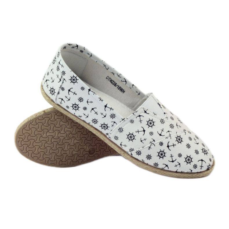 McKey Espadrillas ballerine con fantasia bianco nero 3