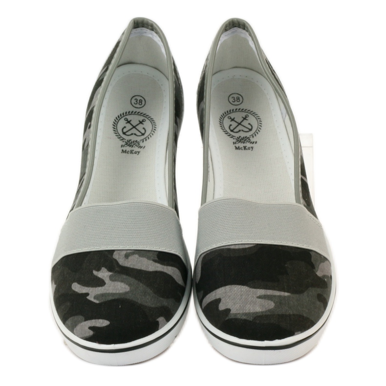 Sneakers mimetiche con zeppa Mckey 182 verde 4