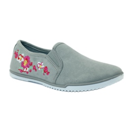 Sneakers Mckey 180 in suede floreale grigio 1