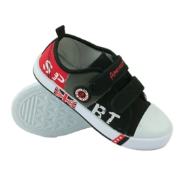 American Club Sneakers da bambino americane sneakers in pelle rosso grigio nero 3