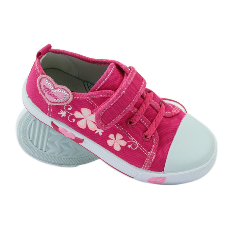 American Club Sneakers cuore americano con sottopiede in pelle rosa 3