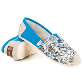 L. Day Espadrillas Blu Con Motivo 1