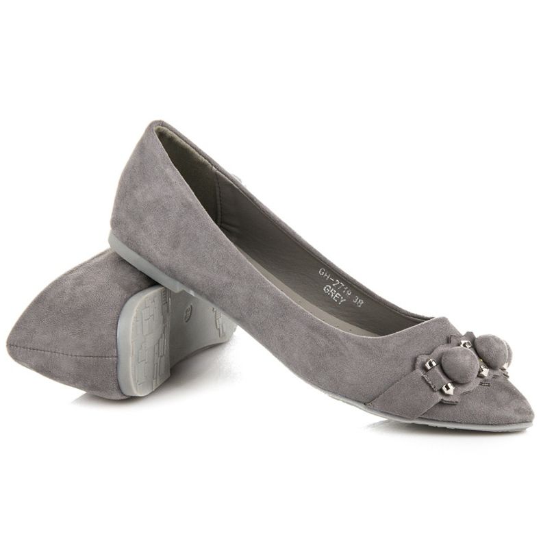 Ideal Shoes Ballerine grigie alla moda grigio 2