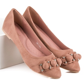Ideal Shoes Ballerine rosa alla moda 2