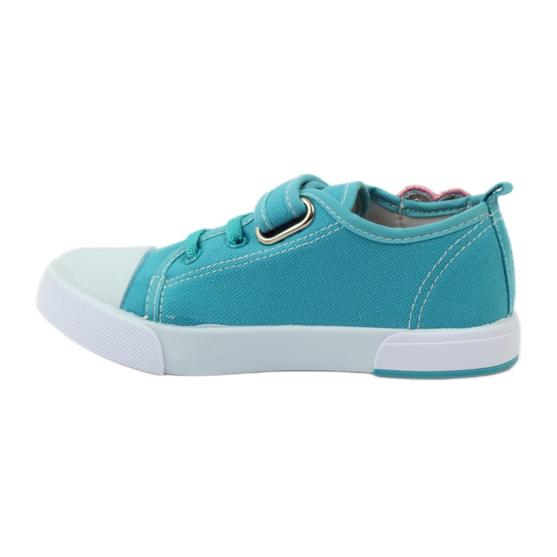 American Club Sneakers cuore americano con sottopiede in pelle verde blu 2