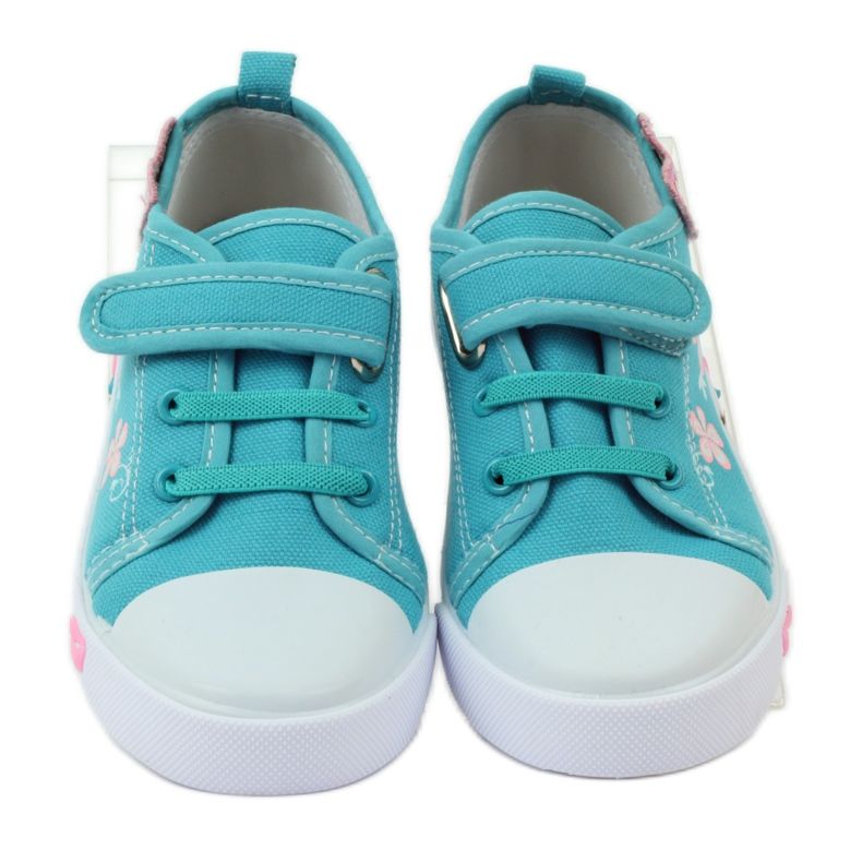 American Club Sneakers cuore americano con sottopiede in pelle verde blu 4