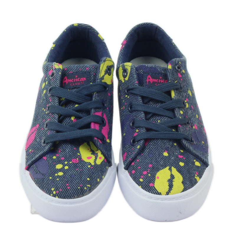 American Club Sneakers sneakers in denim in bocca americana blu navy 4