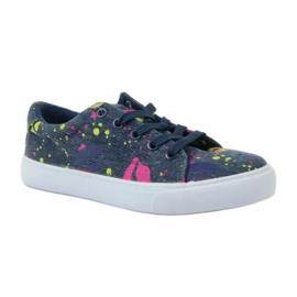 American Club Sneakers sneakers in denim in bocca americana blu navy 1