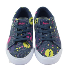 American Club Sneakers sneakers in denim in bocca americana blu navy 4