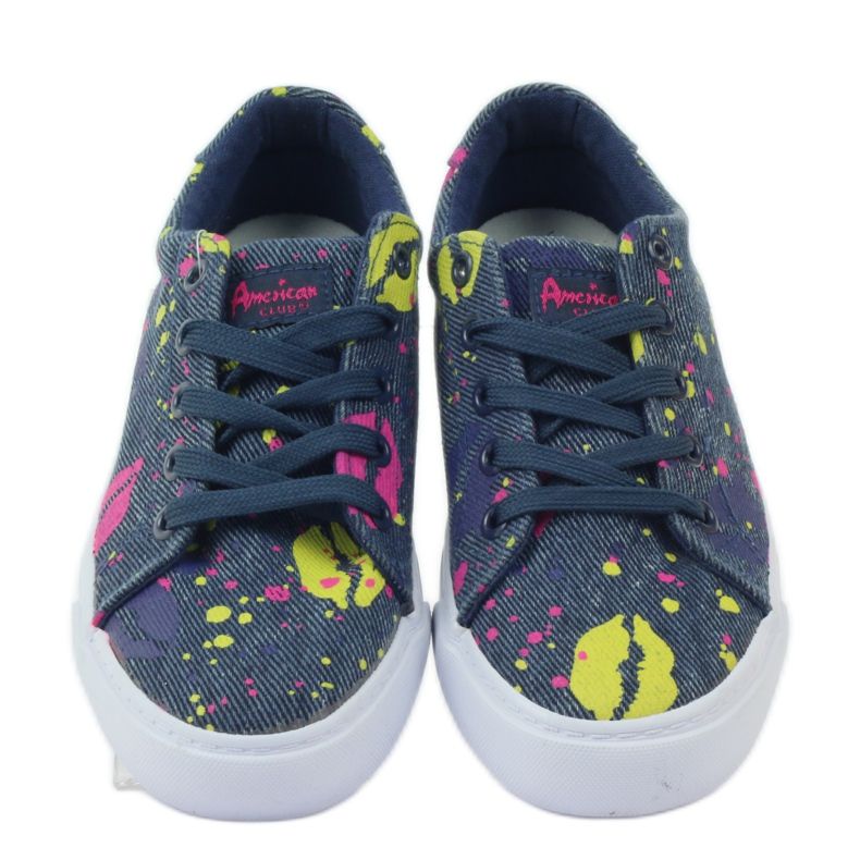 American Club Sneakers sneakers in denim in bocca americana blu navy 4
