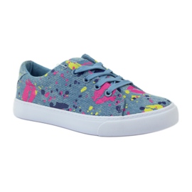 American Club Sneakers sneakers in denim in bocca americana blu 1