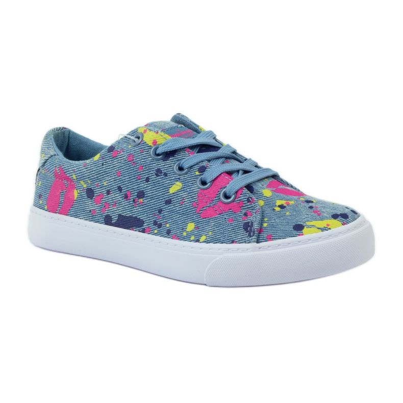 American Club Sneakers sneakers in denim in bocca americana blu 1