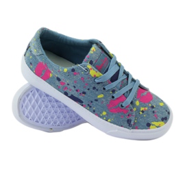 American Club Sneakers sneakers in denim in bocca americana blu 3