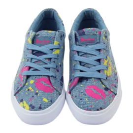 American Club Sneakers sneakers in denim in bocca americana blu 4