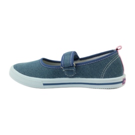 American Club Sneakers in bocca con sottopiede in pelle americana blu rosa 2