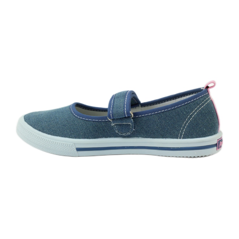 American Club Sneakers in bocca con sottopiede in pelle americana blu rosa 2
