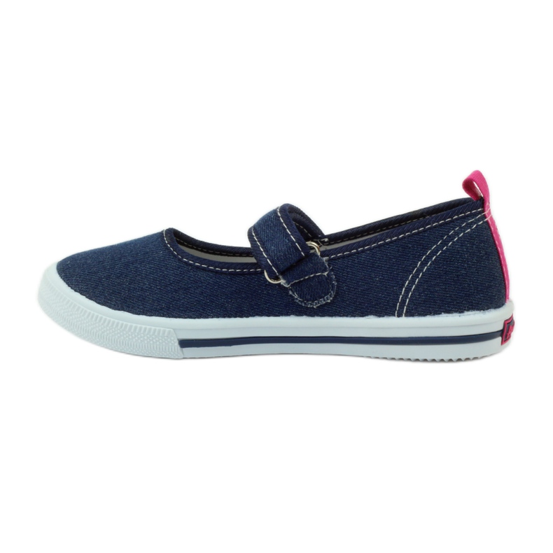 American Club Sneakers in bocca con sottopiede in pelle americana blu navy rosa 2