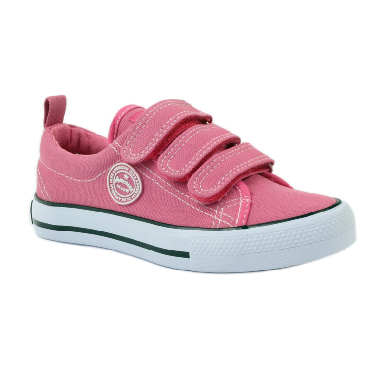 American Club Sneakers rosa americane con velcro 1