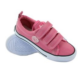 American Club Sneakers rosa americane con velcro 3