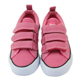 American Club Sneakers rosa americane con velcro 4