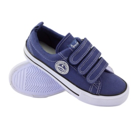 American Club Sneakers americane in velcro blu navy 3