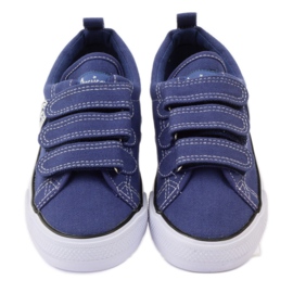 American Club Sneakers americane in velcro blu navy 4