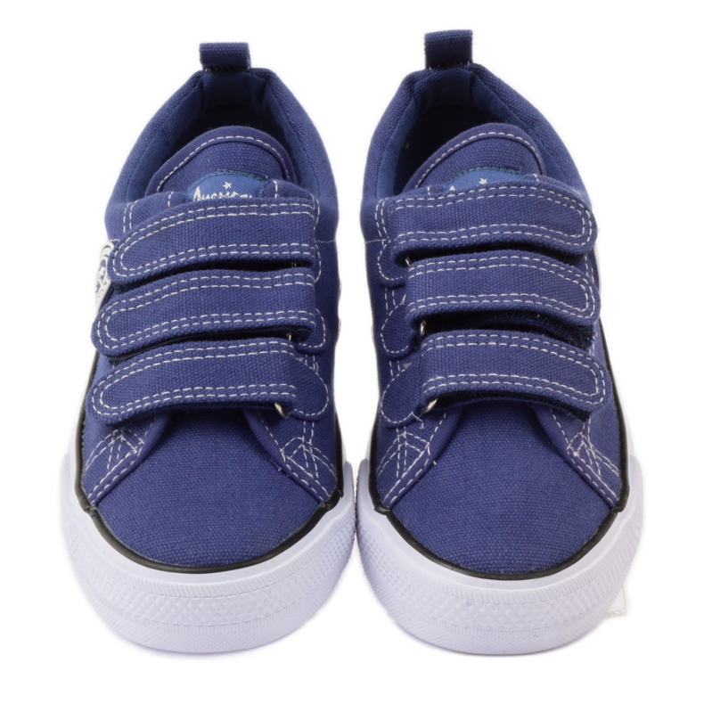 American Club Sneakers americane in velcro blu navy 4