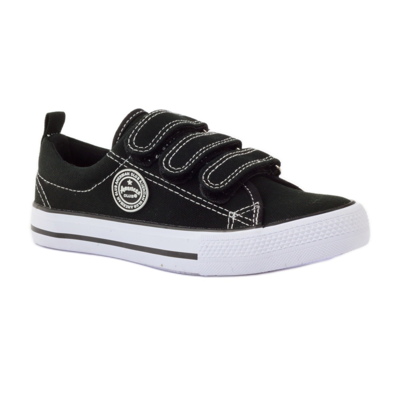 American Club Sneakers nere americane in velcro nero 1