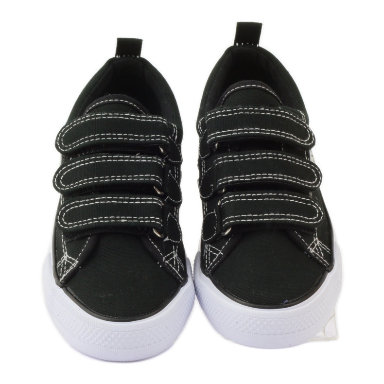 American Club Sneakers nere americane in velcro nero 4